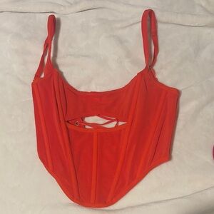 Women's Red Corset Top